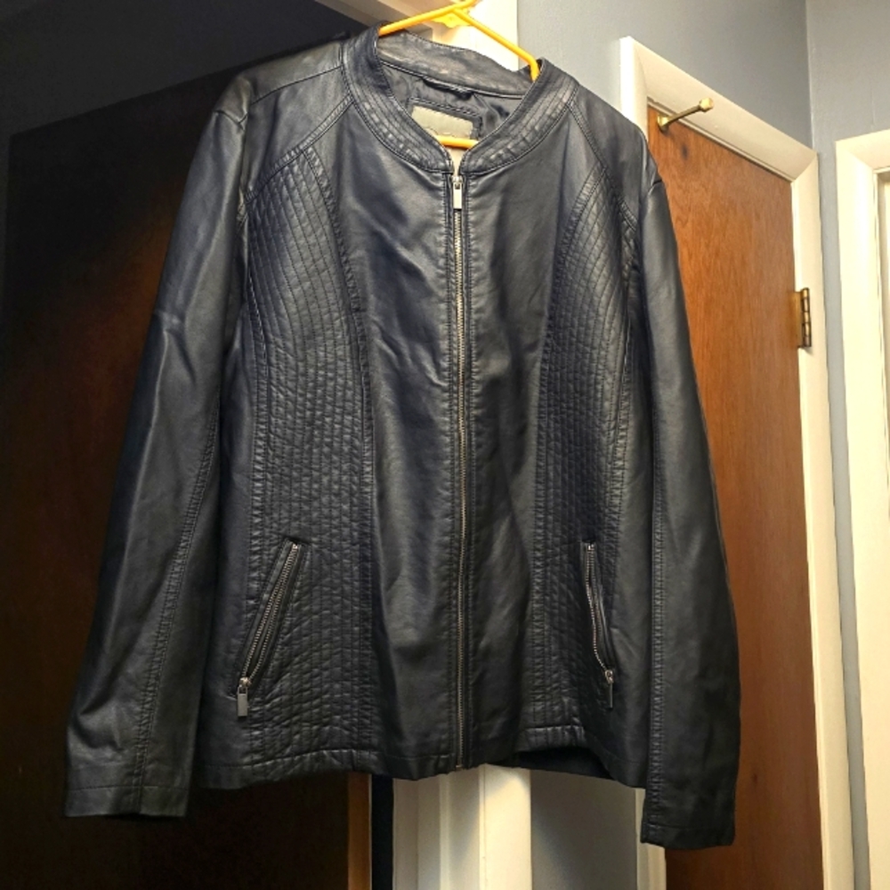 Maurices size 3 faux black leather jacket